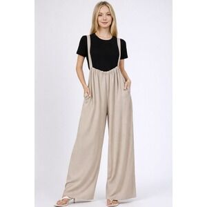 Bundle Capsule Outfit Zenana Romper with Black Ribbed T-Shirt Women's S Neutral